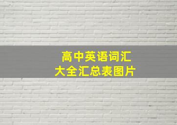 高中英语词汇大全汇总表图片