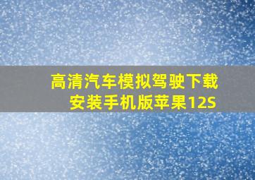 高清汽车模拟驾驶下载安装手机版苹果12S