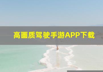 高画质驾驶手游APP下载