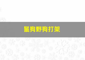 鬣狗野狗打架