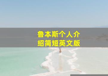 鲁本斯个人介绍简短英文版