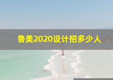 鲁美2020设计招多少人