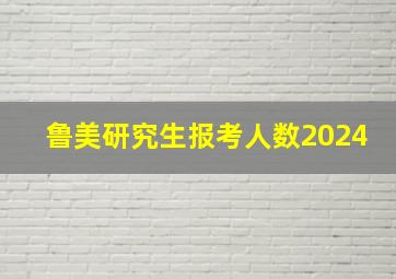 鲁美研究生报考人数2024