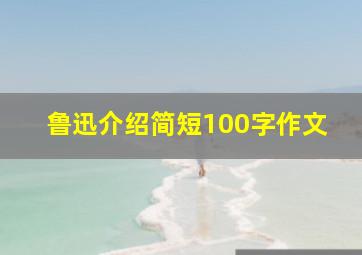 鲁迅介绍简短100字作文