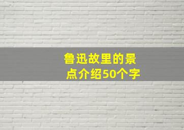 鲁迅故里的景点介绍50个字