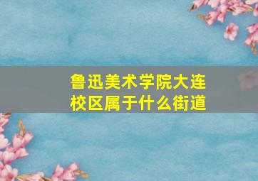 鲁迅美术学院大连校区属于什么街道