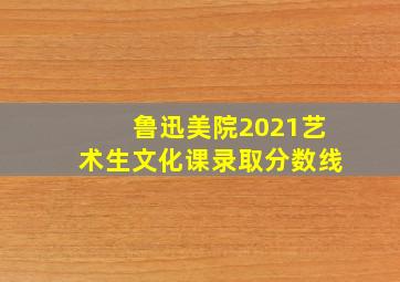 鲁迅美院2021艺术生文化课录取分数线