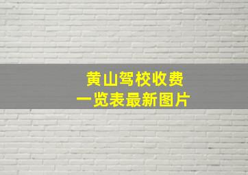 黄山驾校收费一览表最新图片