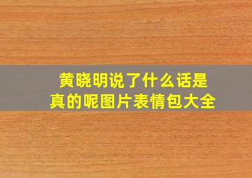 黄晓明说了什么话是真的呢图片表情包大全