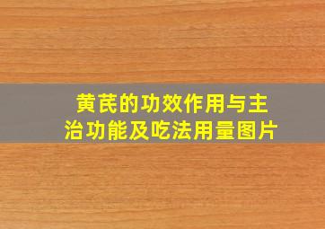 黄芪的功效作用与主治功能及吃法用量图片