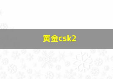 黄金csk2