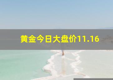 黄金今日大盘价11.16