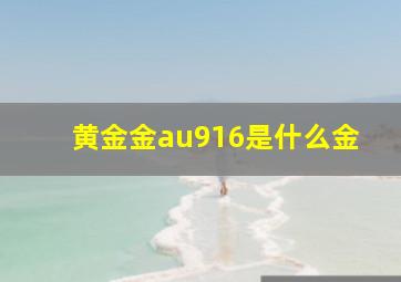 黄金金au916是什么金