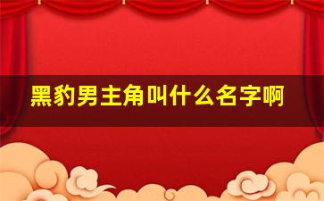 黑豹男主角叫什么名字啊